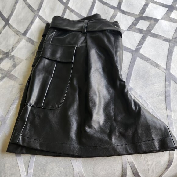 I.N.C. International Concepts INC Womens Black Faux Leather Shorts Size: 16 - Picture 7 of 10